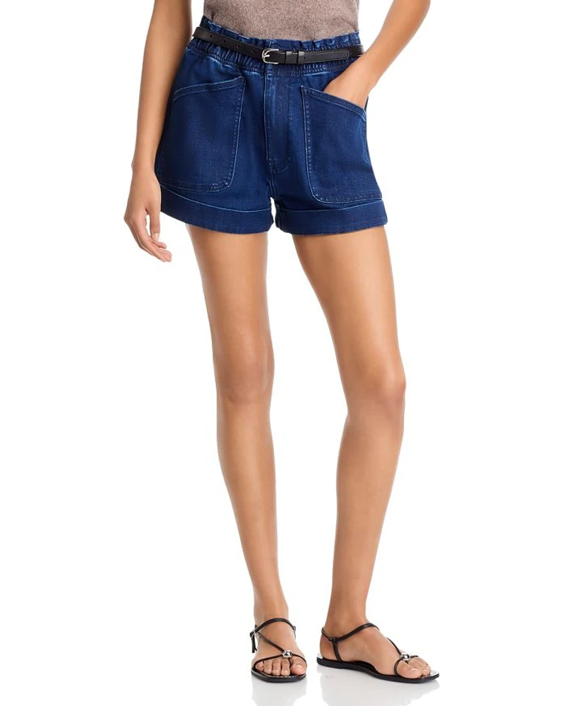 Elastic Waist Denim Shorts - Exclusive