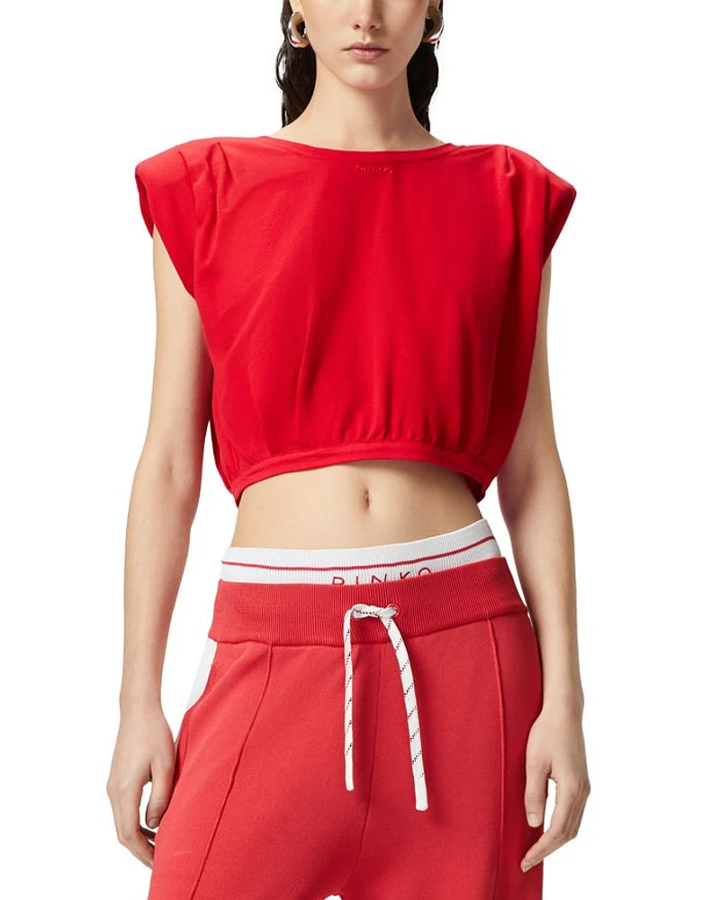 Maracaibo Maglia Extended Shoulder Crop Top
