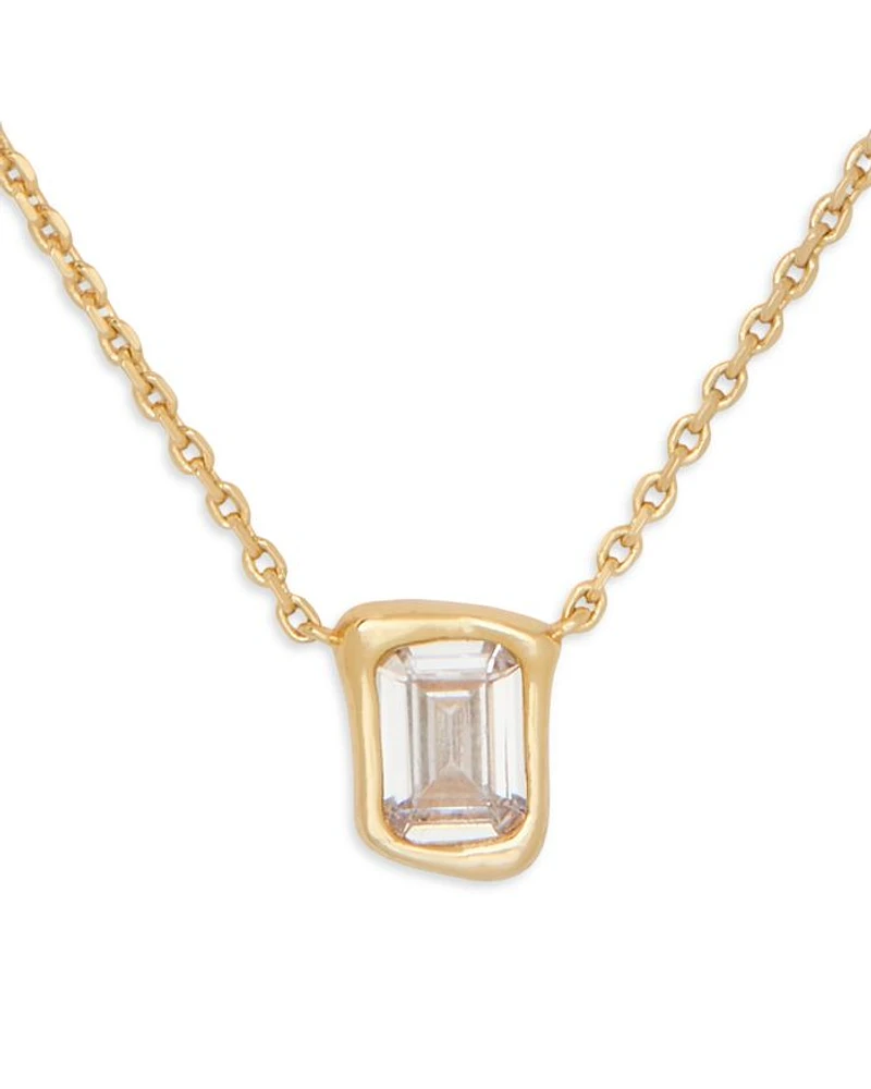 Molten Glass Pendant Necklace, 16"-19"