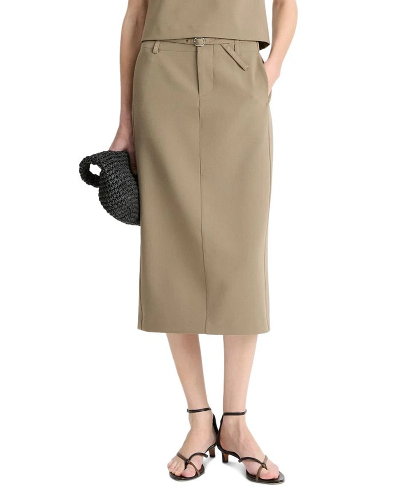 Belted Pencil Skirt