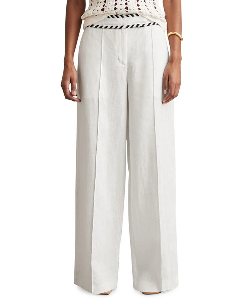Fawn Linen Wide Leg Pants
