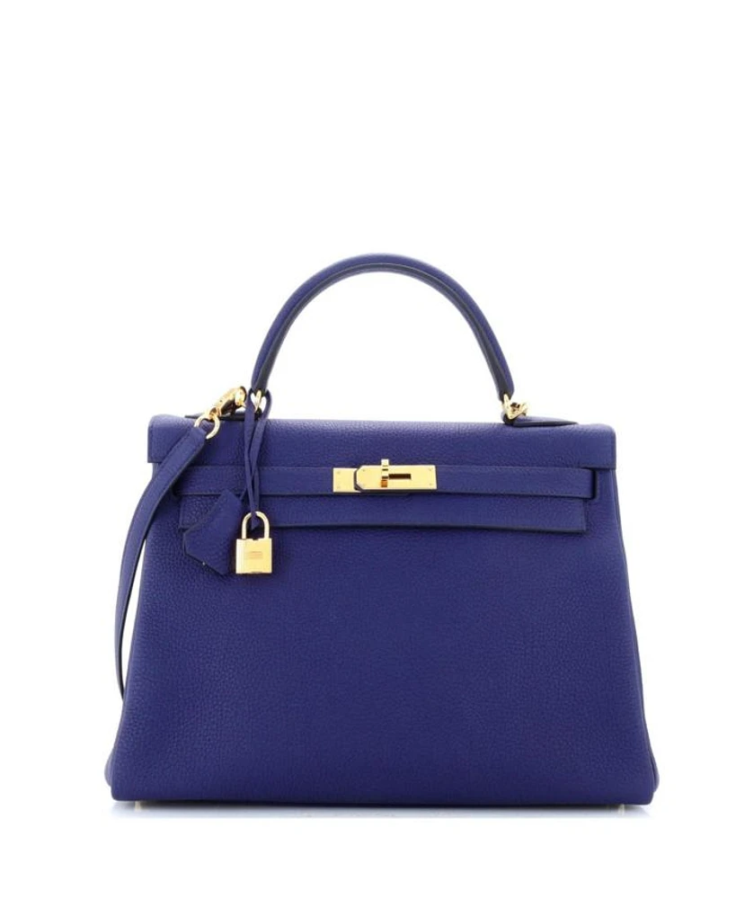 Kelly 32 Handbag Togo with Gold Hardware
