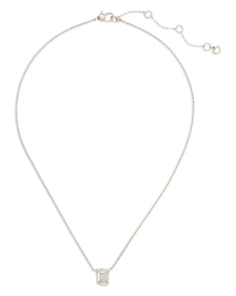 Molten Glass Solitaire Pendant Necklace, 16-19"