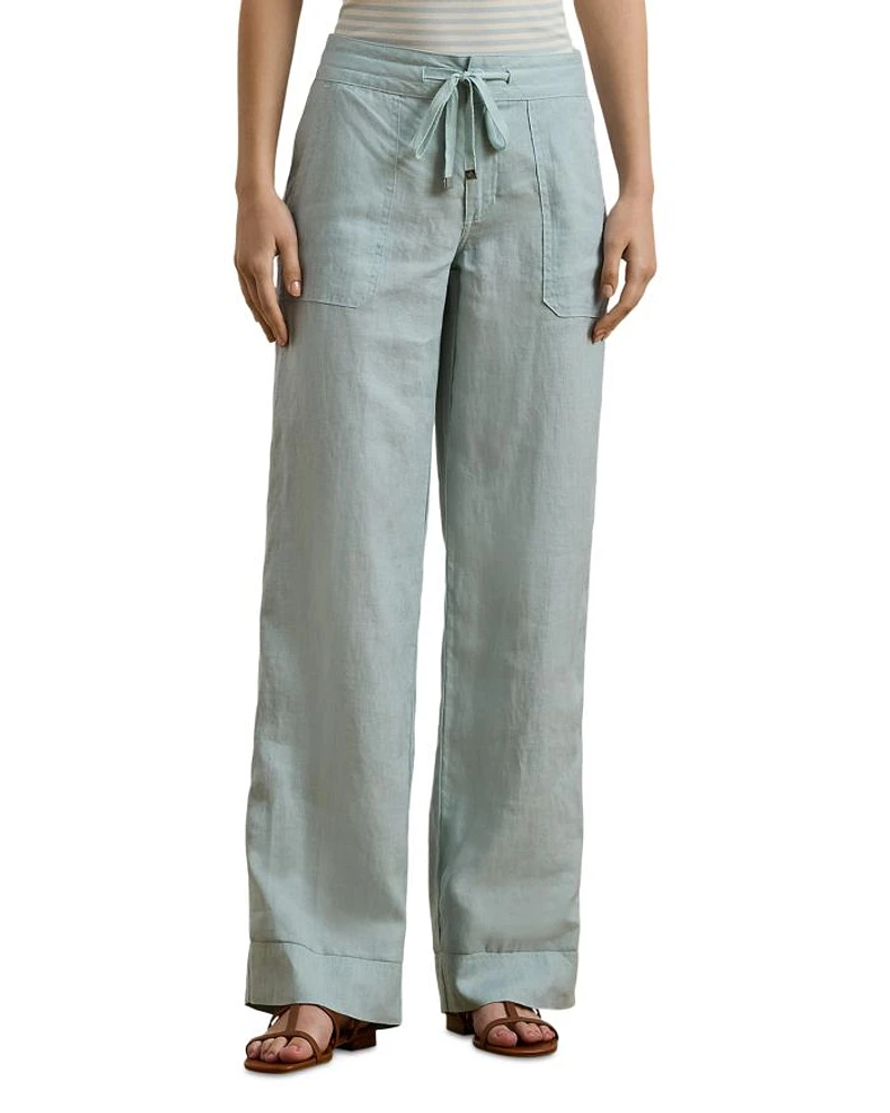Linen Wide-Leg Pants, Regular & Petite