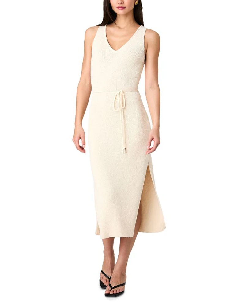 Terry Spun V Neck Midi Dress