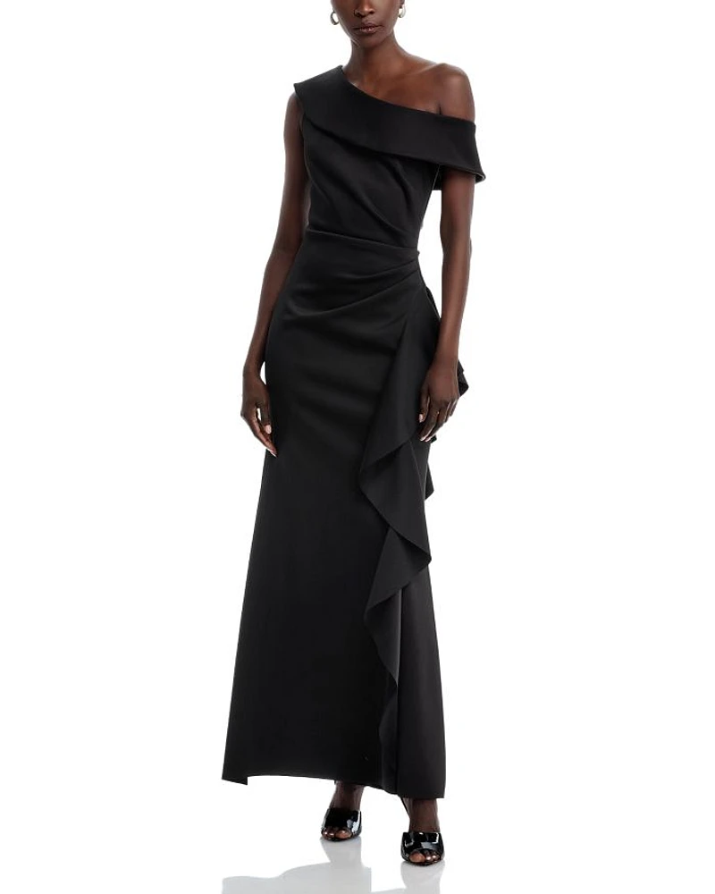 One Shoulder Ruffled Dress