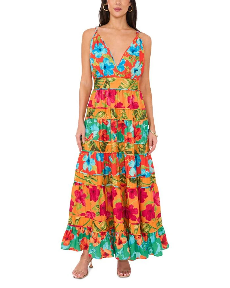 Printed Tiered Maxi Dress