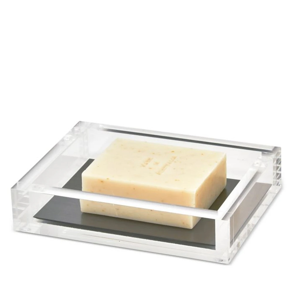 Lucite Soap Dish - Silver