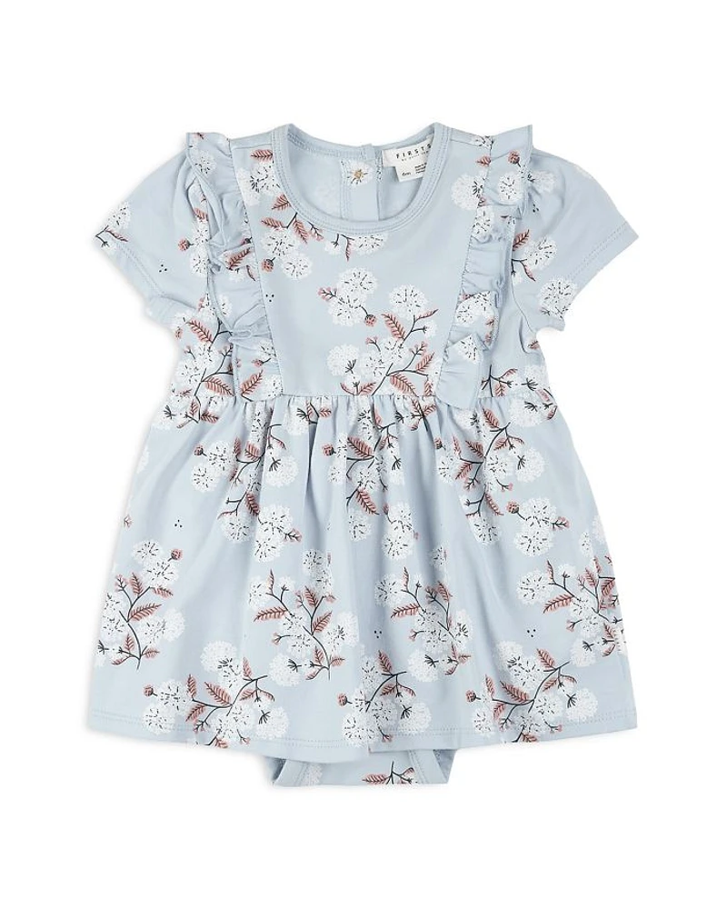 Girls' Hydrangea Print Bodysuit Dress - Baby