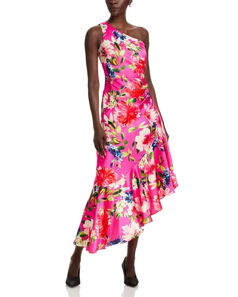 Printed One Shoulder Dress