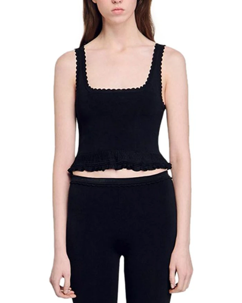 Ruffled Cropped Top