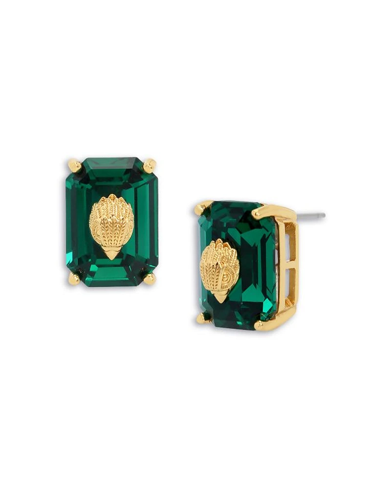 Signature Crystal & Eagle Head Stud Earrings