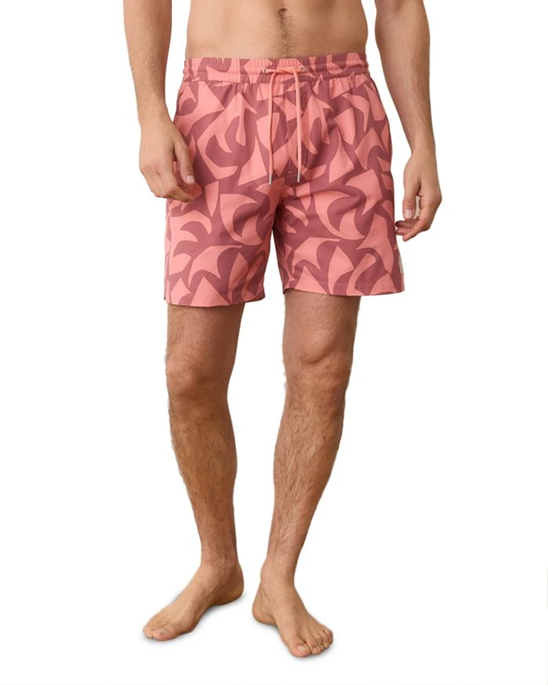 Printed Lined 6" Swim Shorts