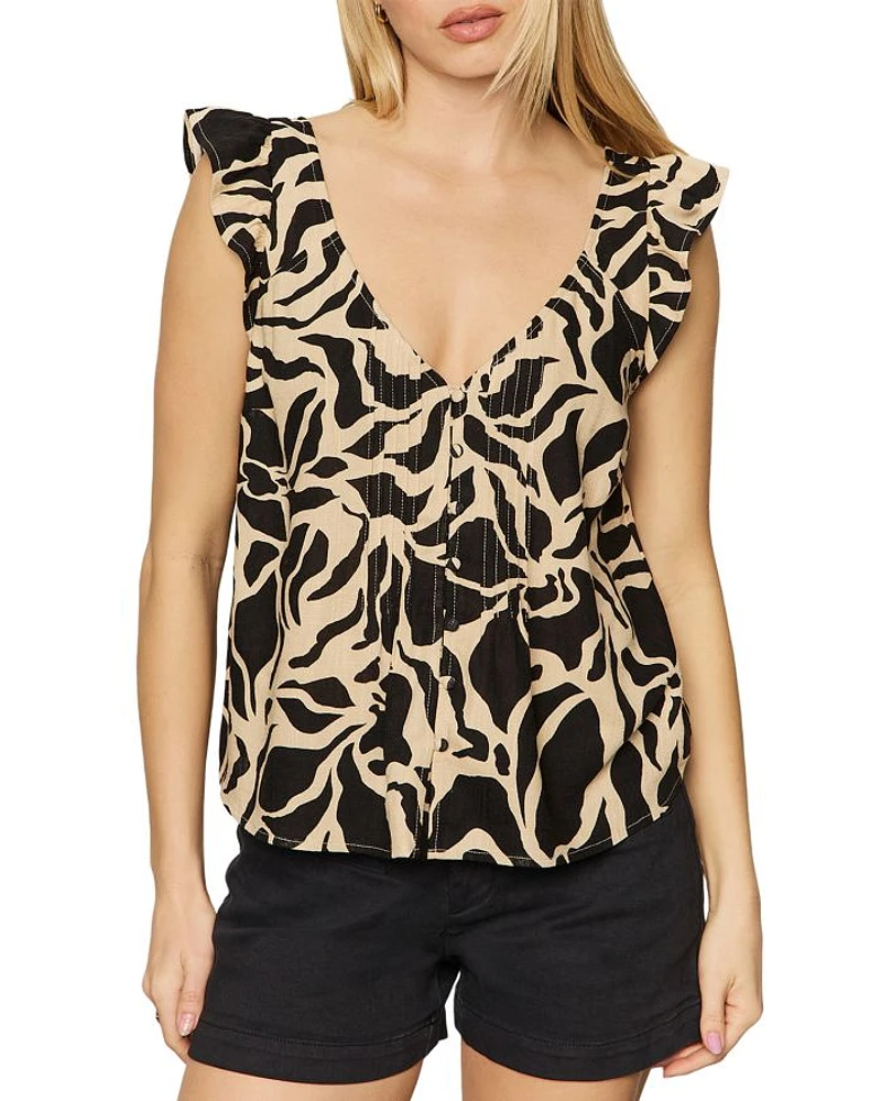 The Time Off Cap Sleeve Blouse