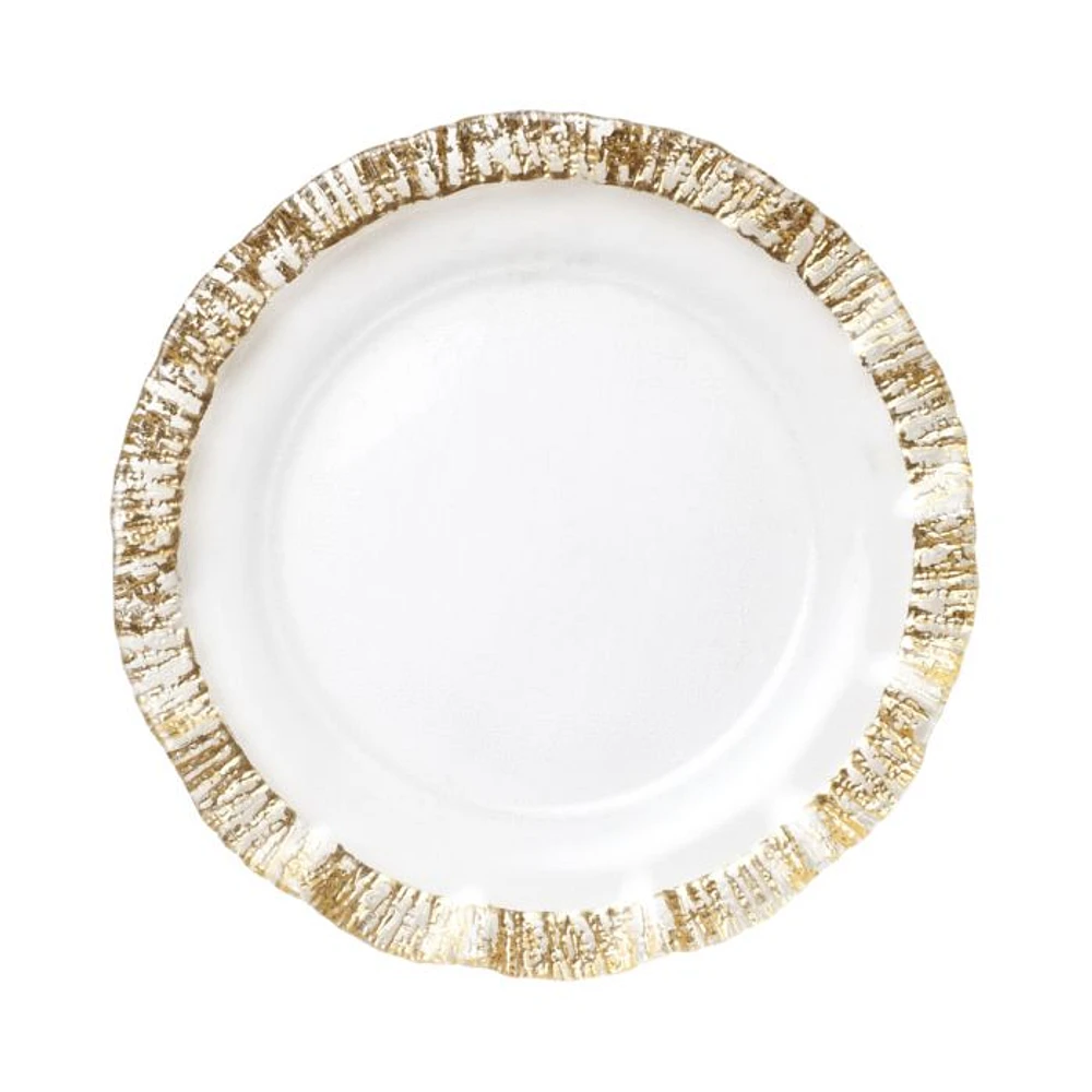 Rufolo Glass Gold Charger