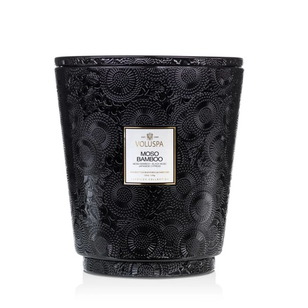 Moso Bamboo 5 Wick Hearth Candle, 123 oz.