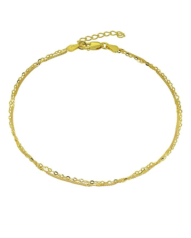 Double Chain Ankle Bracelet