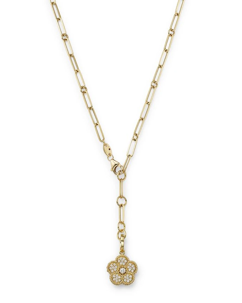 18K Yellow Gold Daisy Lux Diamond Locket Y Necklace, 20" - Exclusive
