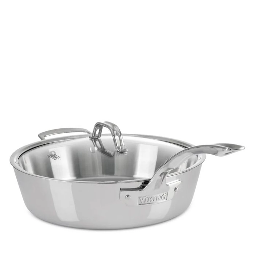 Contemporary 3 Ply 4.8 Quart Saute Pan with Lid