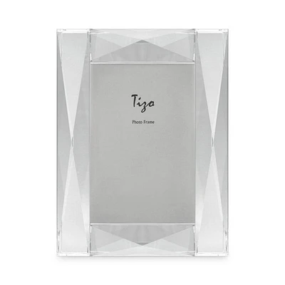 Clear Pyramid Diamond Crystal Glass 4" x 6" Picture Frame