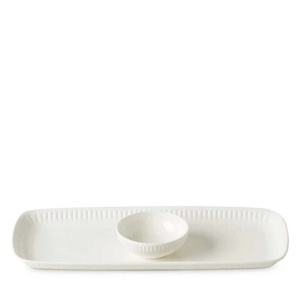 Profile Serving Tray & Dip Bowl Set