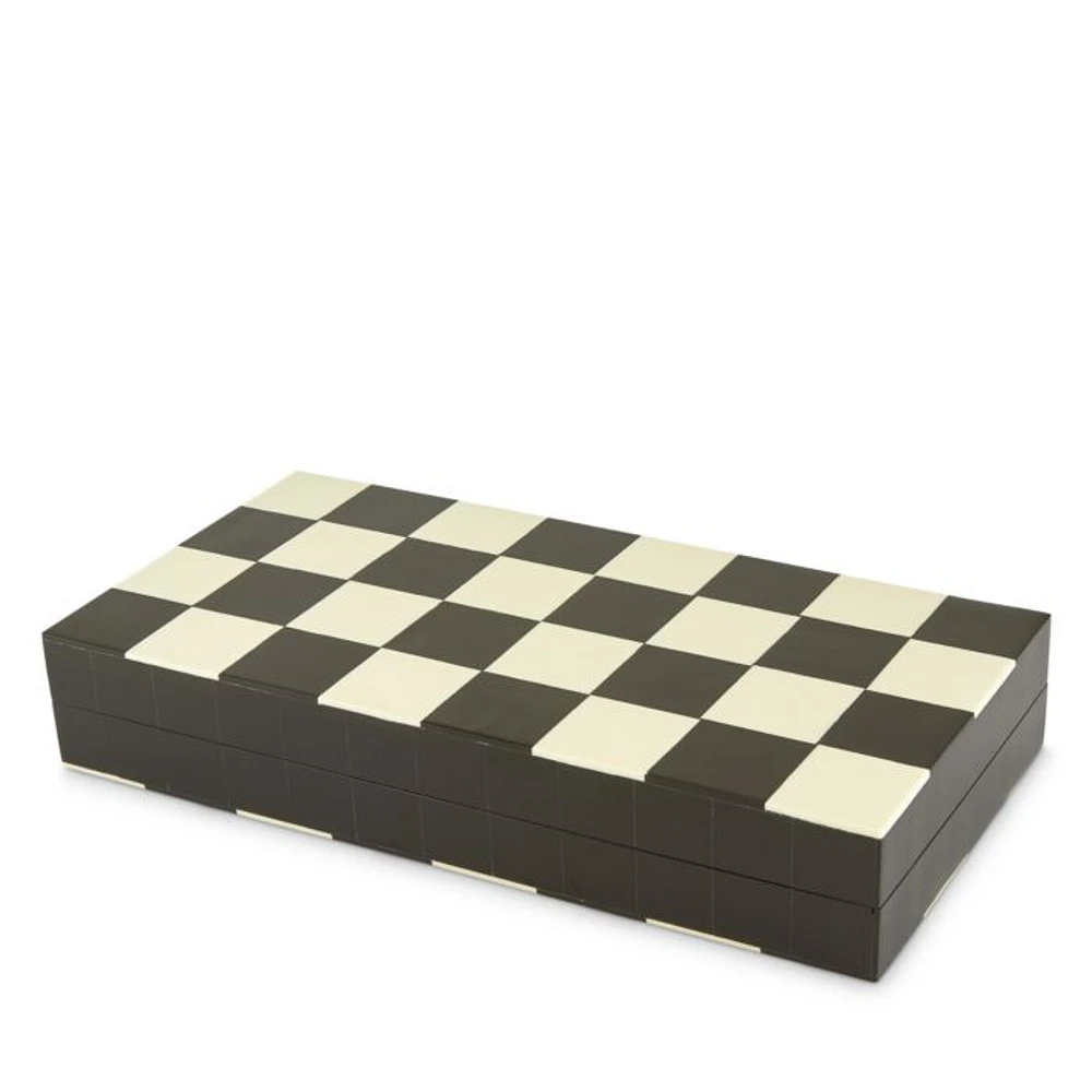 Resin & Bone Traveling Chess Set