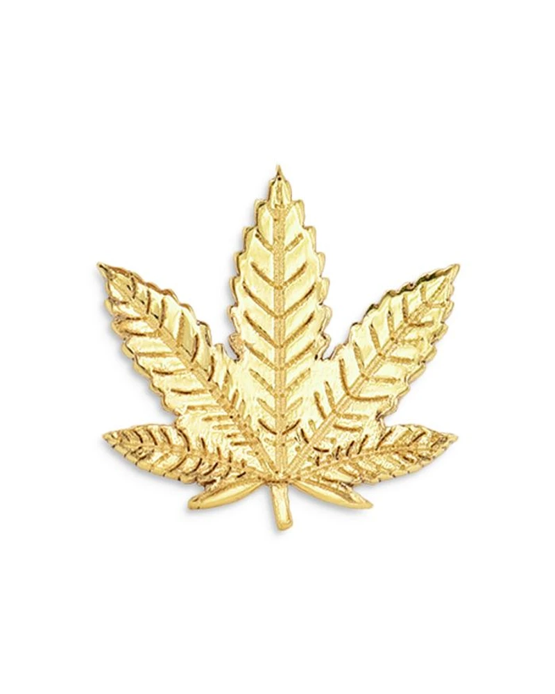 14K Yellow Gold Leaf Stud Earring