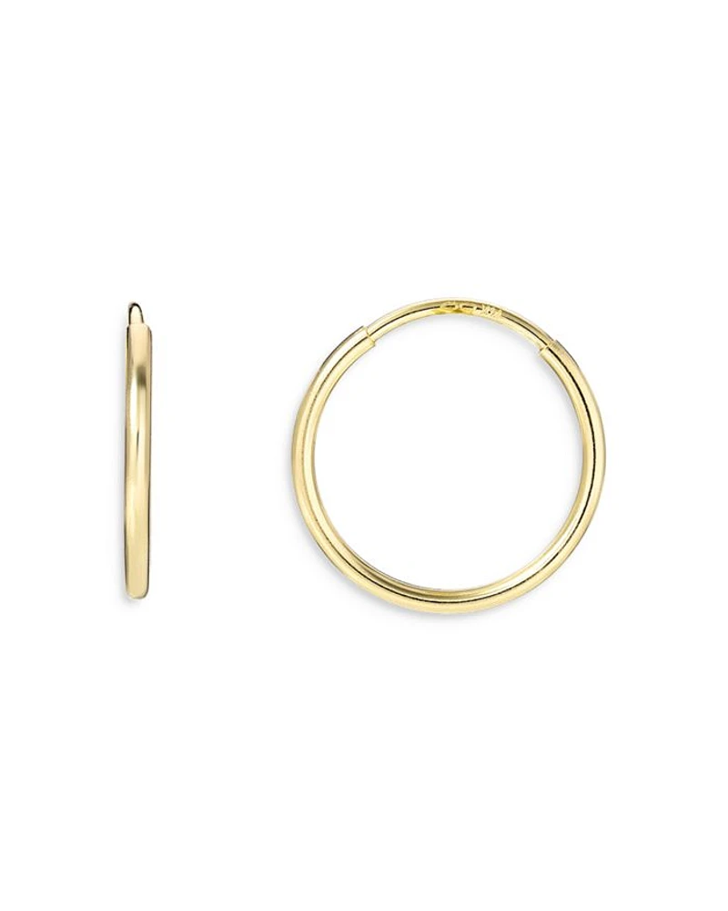 14K Yellow Gold Small Hoop Earrings