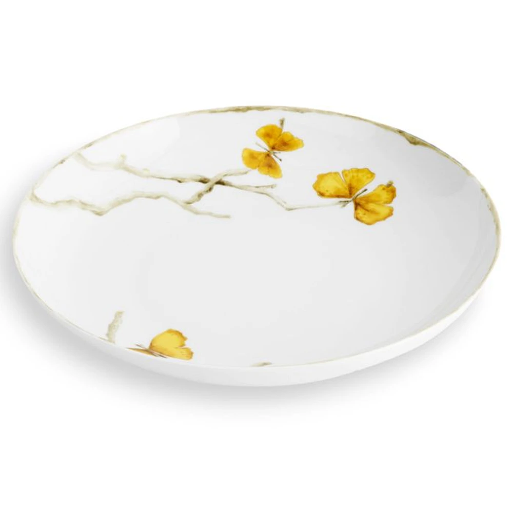 Butterfly Ginkgo Gold Pasta Bowl