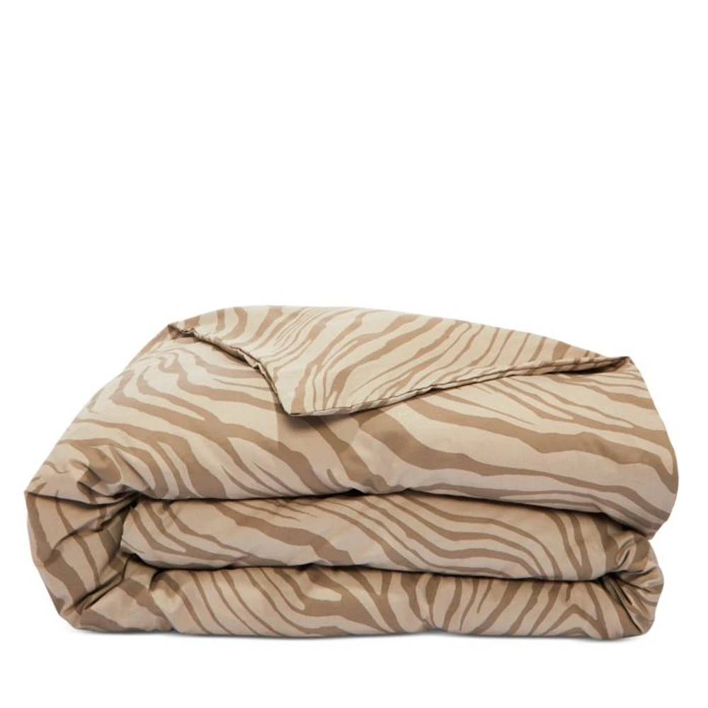 Macro Zebrage Sateen Duvet Cover, Queen