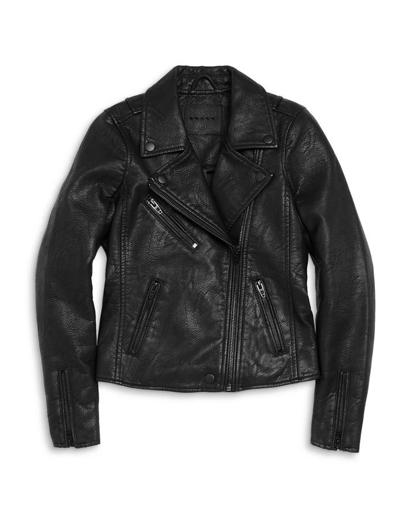 Girls' Faux Leather Moto Jacket - Big Kid