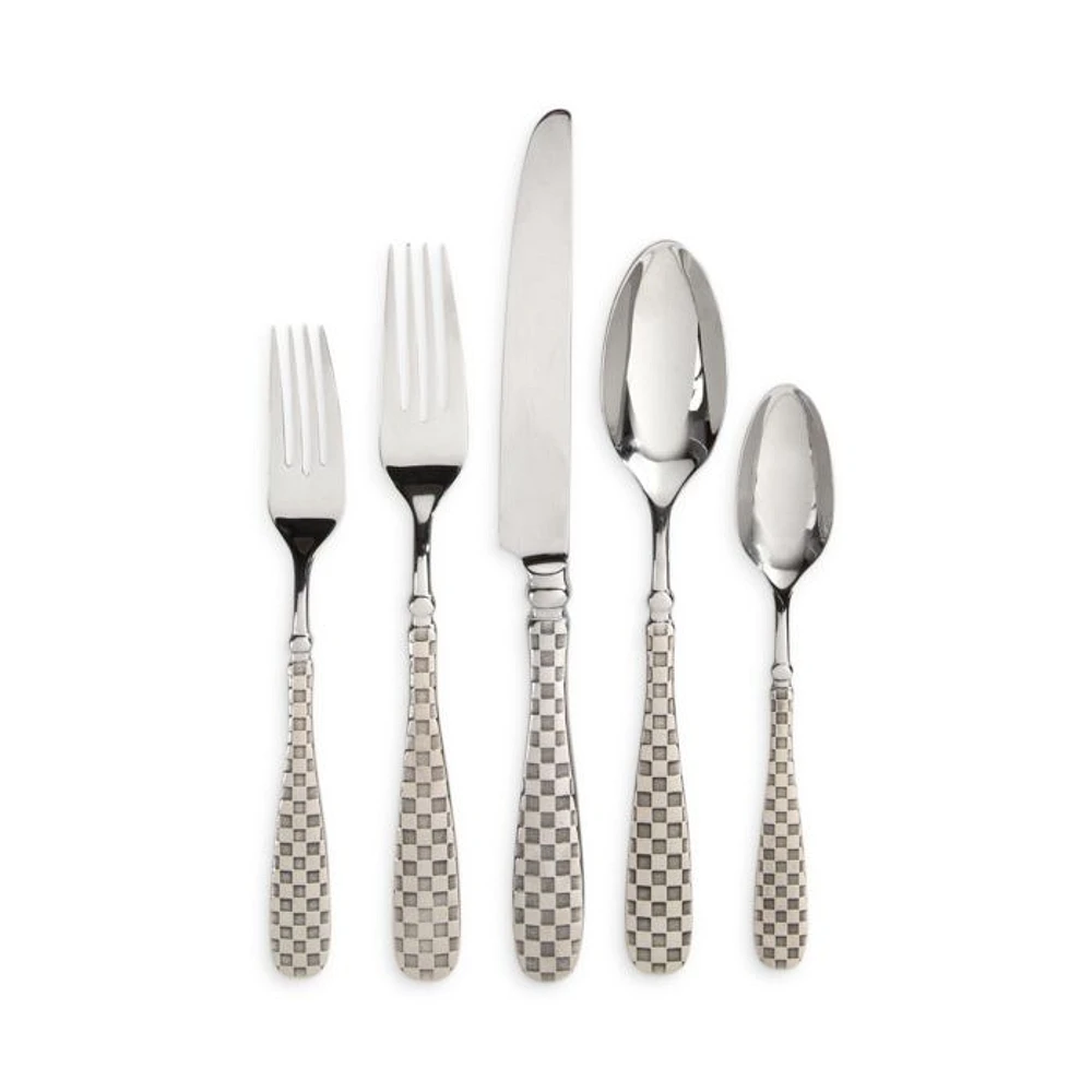 5 Piece Check Flatware Place Setting
