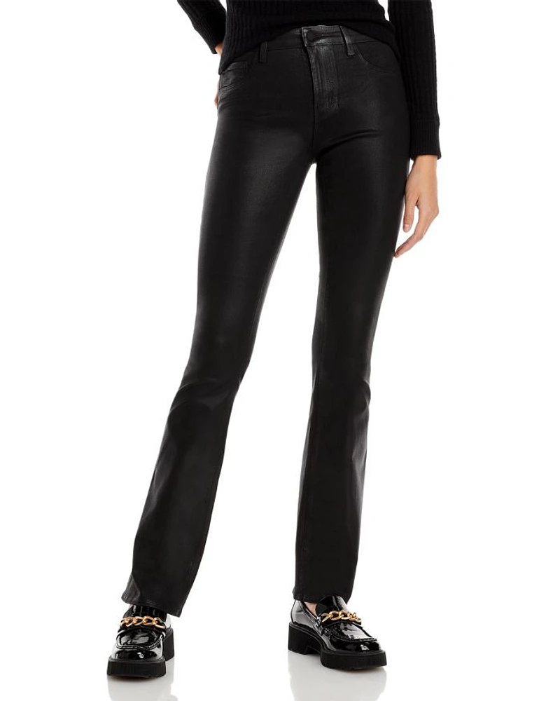Selma High Rise Sleek Baby Bootcut Jeans Noir Coated