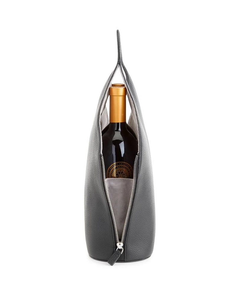 Leather Wine Tote