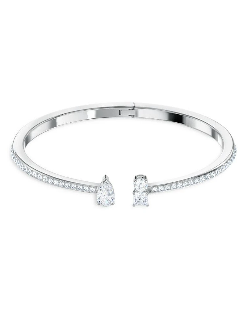 Mesmera Mixed Crystal Cuff Bracelet in Silver Tone
