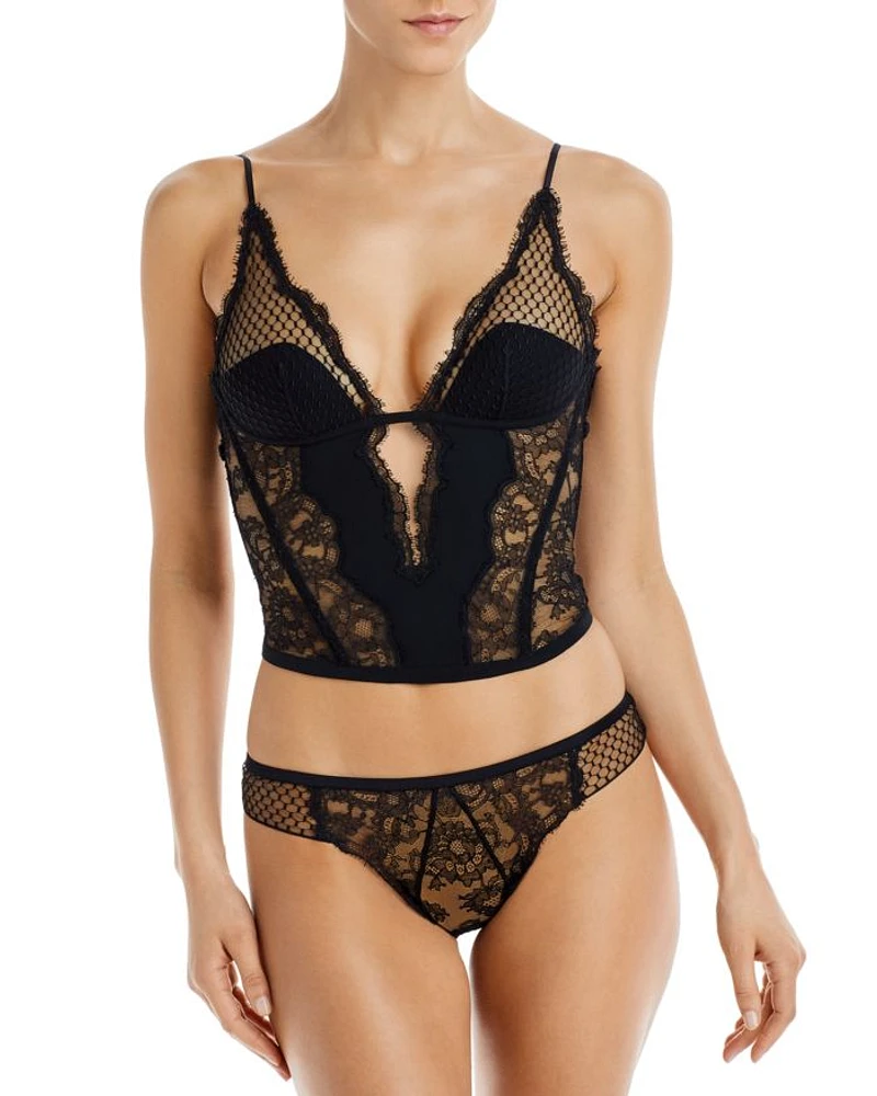 Mixed Lace Bustier