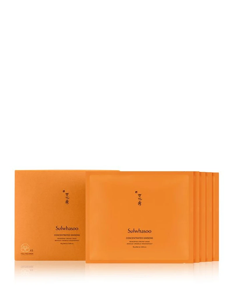 Concentrated Ginseng Renewing Sheet Masks, Pack of 5