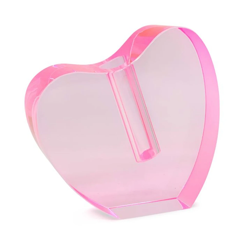 Crystal Pink Heart Shape Vase