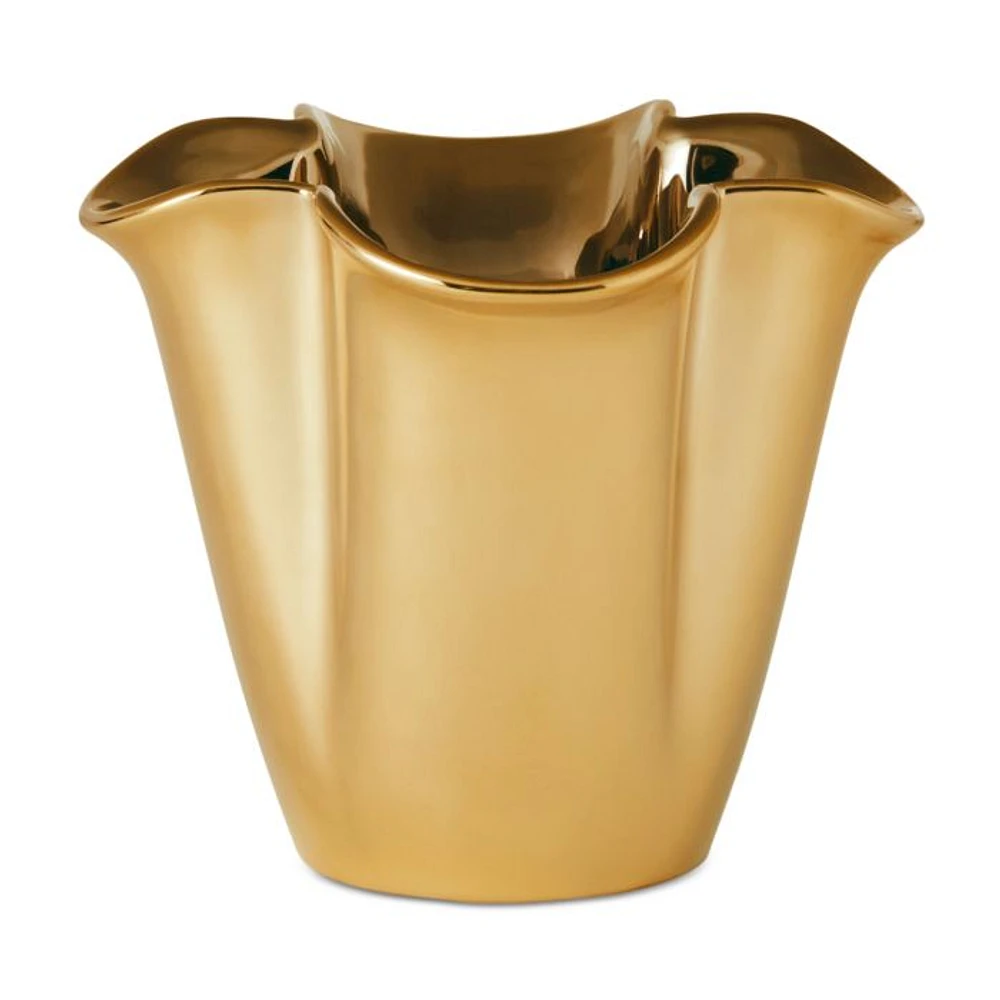 Gilded Clover Small Vase