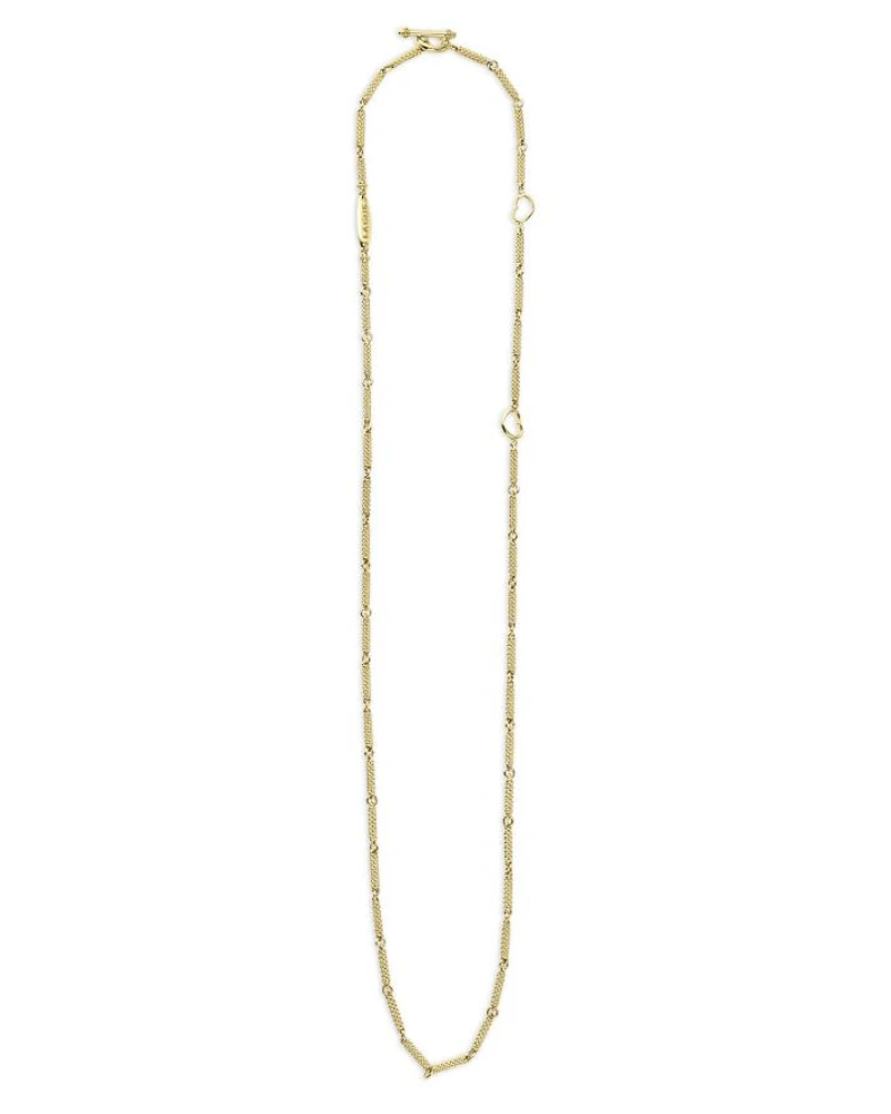 18K Yellow Gold Signature Caviar Bead Link Toggle Bracelet