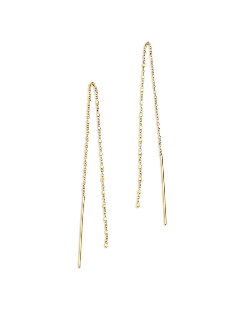 14K Yellow Gold Simple Gold Threader Earrings