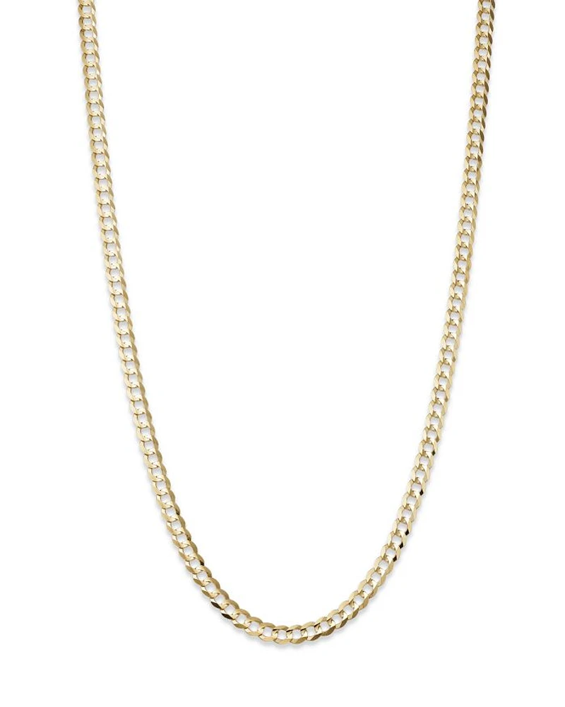 Men's Comfort Curb Link Chain Necklace in 14K Yellow Gold