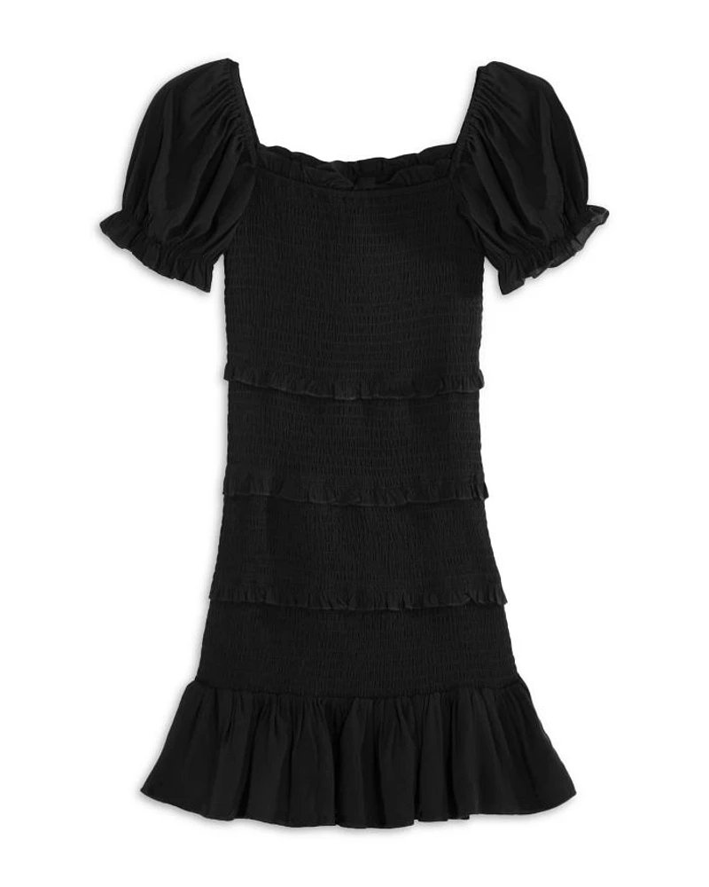 Girls' Laila Puff Sleeve Tiered Smocked Dress