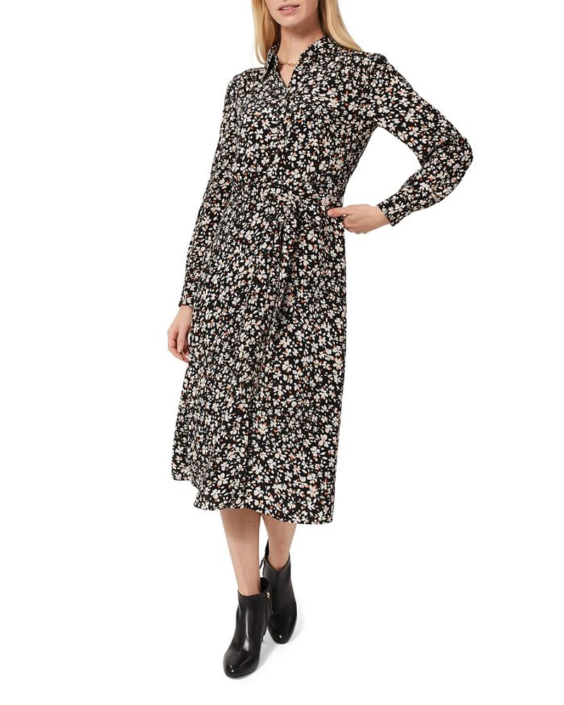 Morgen Belted Floral Print Shirt Dress