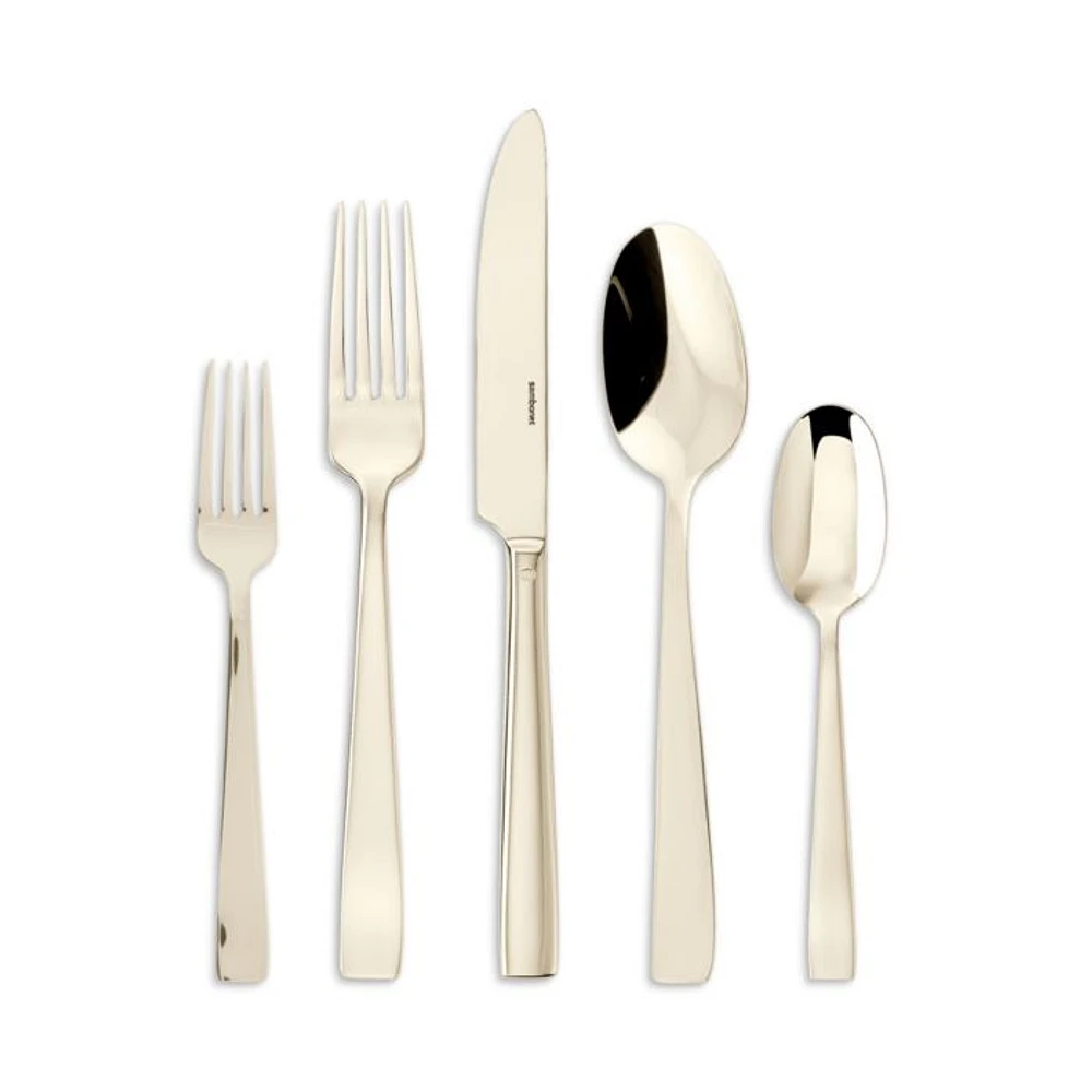Champagne Stainless Steel 5 Piece Place Setting