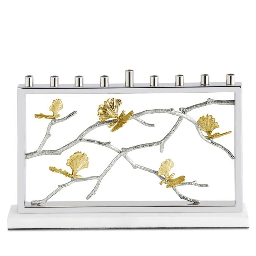 Butterfly Ginkgo Luxe Menorah - Exclusive