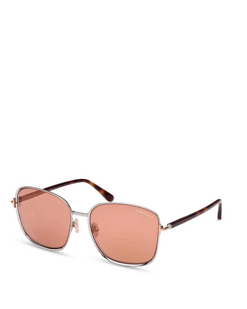 Fern Square Sunglasses, 57mm