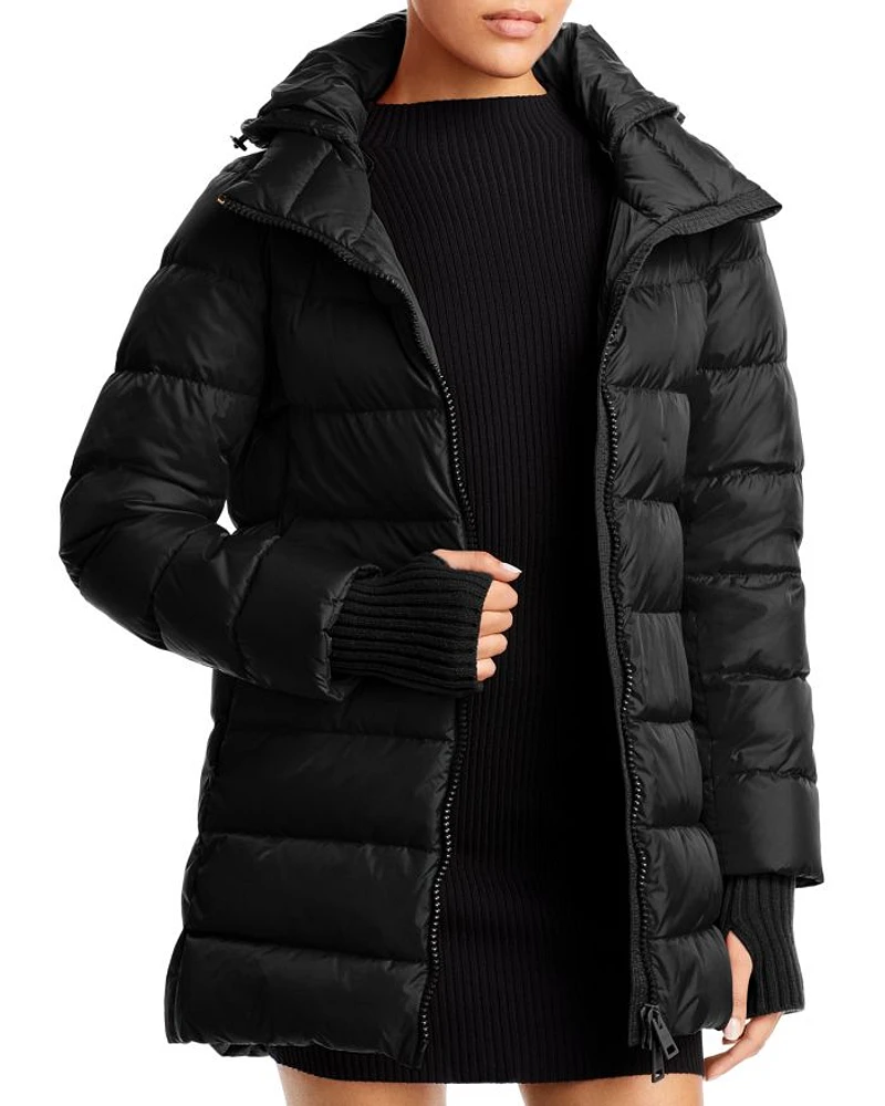 Hooded A-Line Puffer Coat