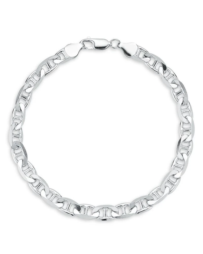 Sterling Silver 7mm Mariner Link Chain Bracelet