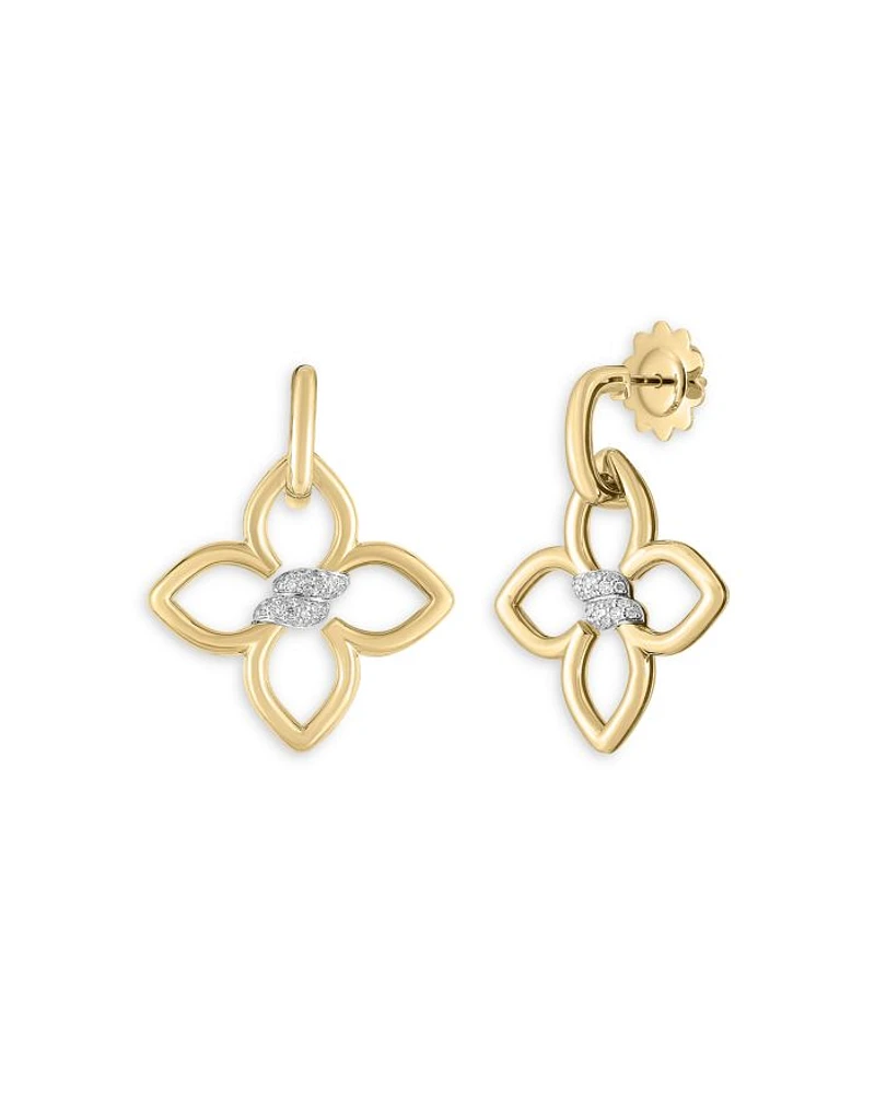 18K Yellow Gold Cialoma Earrings with Diamonds, 0.15 tcw